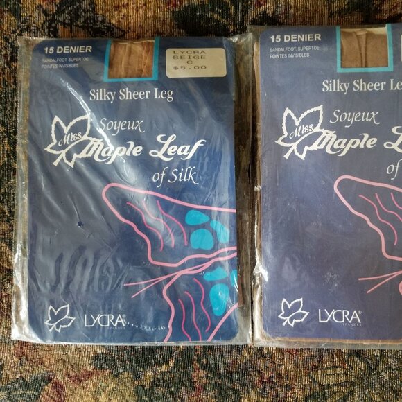 NWT. Control top, beige, sheer pantyhose, size C, 150 - 180 lb, 2 pairs. New. - Picture 2 of 4